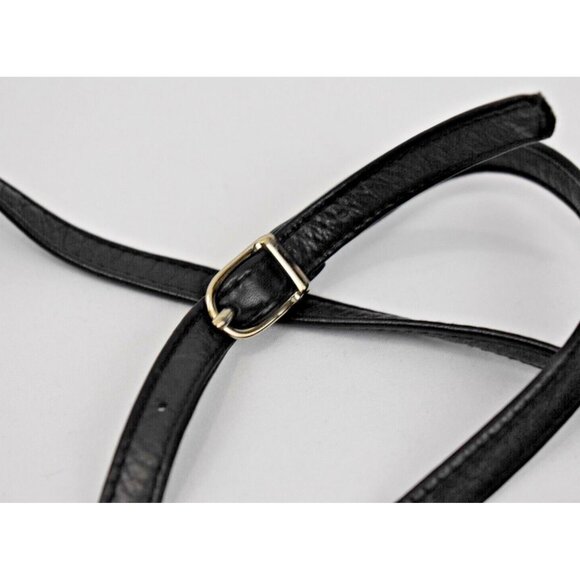 Vintage Perlina Soft Black Leather Crossbody Organizer Wallet Purse All-In-One - Picture 9 of 14